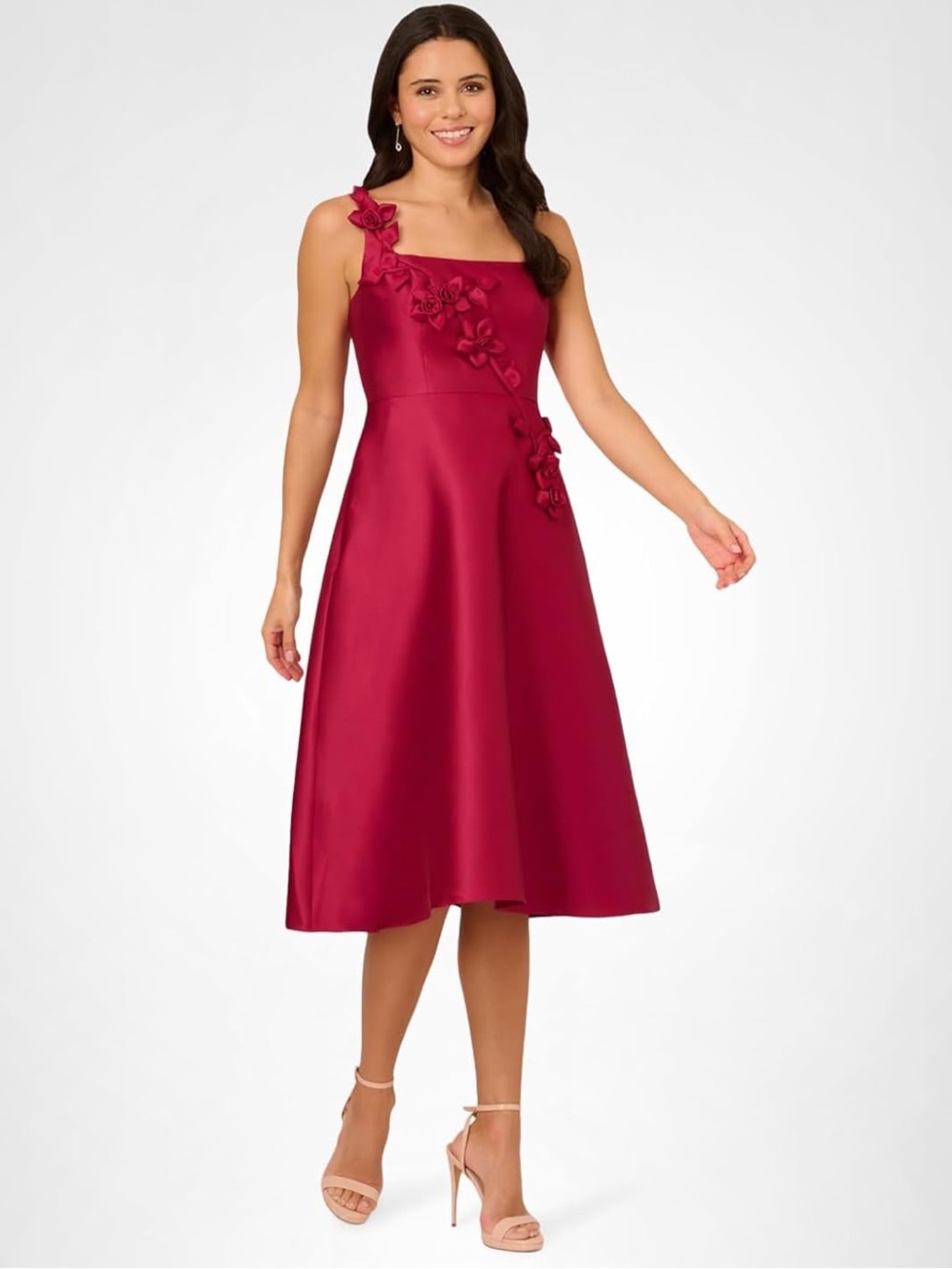 Adrianna Papell Women's Mikado Petal Dress - 12